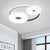 Minimal Donut Flush Mount Ceiling Light 16"/19.5" Dia Coffee LED Bedroom Ceiling Mounted Fixture with Acrylic Lampshade, White Light Coffee 16" Clearhalo 'Ceiling Lights' 'Close To Ceiling Lights' 'Close to ceiling' 'Flush mount' Lighting' 218464