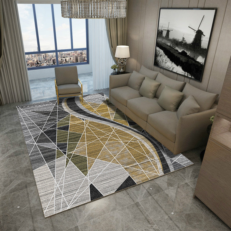 Classy Flowing Watercolor Rug Multi Color Asian Style Rug Polyester Anti-Slip Backing Washable Pet Friendly Rug for Decoration Clearhalo 'Area Rug' 'Rug' 2184661