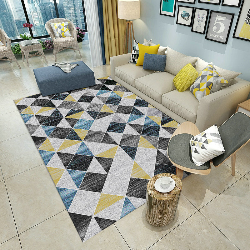 Classy Flowing Watercolor Rug Multi Color Asian Style Rug Polyester Anti-Slip Backing Washable Pet Friendly Rug for Decoration Clearhalo 'Area Rug' 'Rug' 2184673