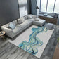Classy Flowing Watercolor Rug Multi Color Asian Style Rug Polyester Anti-Slip Backing Washable Pet Friendly Rug for Decoration Aqua Clearhalo 'Area Rug' 'Rug' 2184679