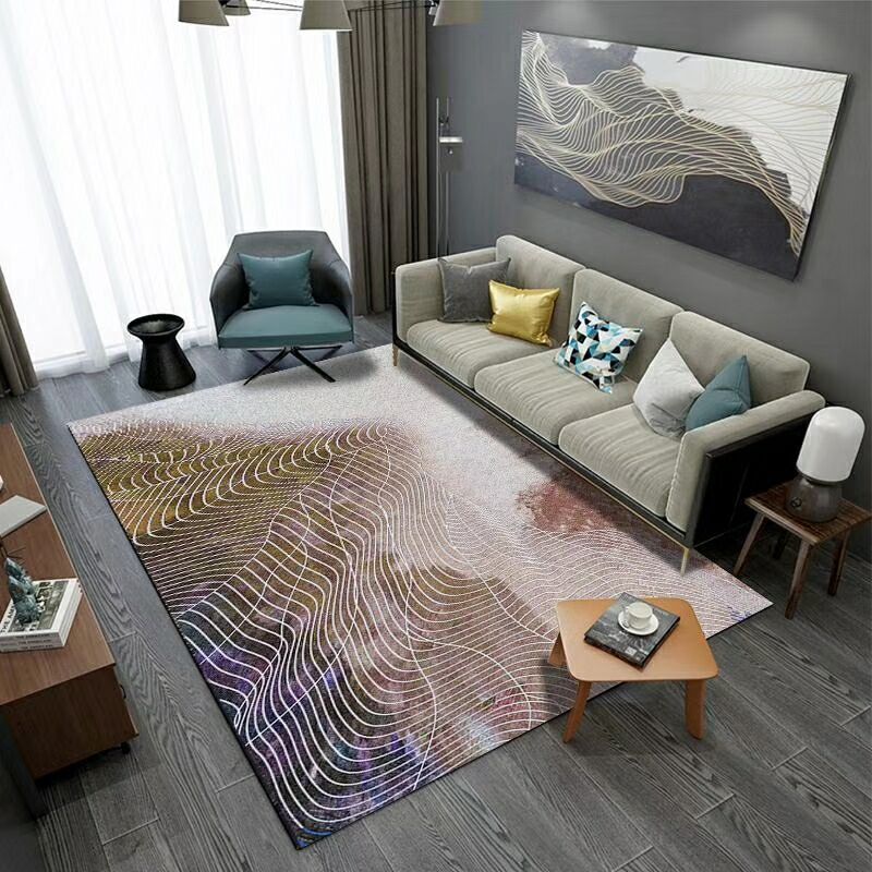 Classy Flowing Watercolor Rug Multi Color Asian Style Rug Polyester Anti-Slip Backing Washable Pet Friendly Rug for Decoration Clearhalo 'Area Rug' 'Rug' 2184682