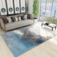 Asian Abstract Flowing Print Rug Multicolor Synthetics Rug Pet Friendly Washable Non-Slip Carpet for Living Room Blue Clearhalo 'Area Rug' 'Rug' 2184686