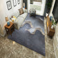 New Chinoiserie Area Rug Multi Colored Abstract Wave Rug Stain Resistant Washable Anti-Slip Backing Rug for Lounge Smoke Gray Clearhalo 'Area Rug' 'Rug' 2184703