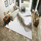 New Chinoiserie Area Rug Multi Colored Abstract Wave Rug Stain Resistant Washable Anti-Slip Backing Rug for Lounge Cream Gray Clearhalo 'Area Rug' 'Rug' 2184707