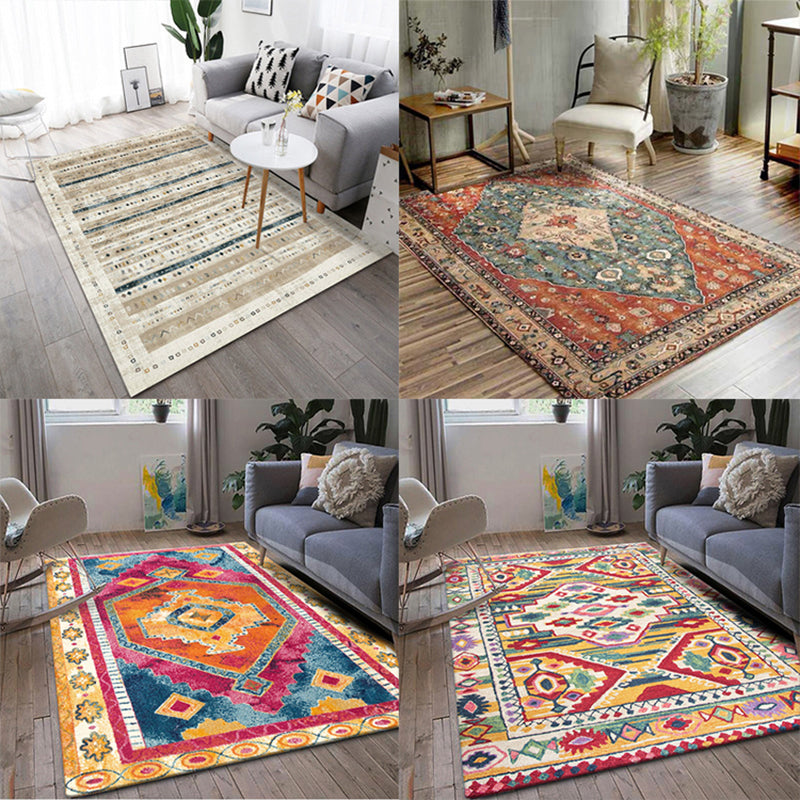 Exotic Antique Rug Multi-Color Geometric Print Rug Anti-Slip Backing Pet Friendly Machine Washable Rug for Great Room Clearhalo 'Area Rug' 'Rugs' 'Shabby Chic' Rug' 2184802