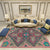 Nostalgia Chamber Area Rug Multi Colored Jacquard Carpet Synthetics Pet Friendly Anti-Slip Backing Machine Washable Rug Pink Clearhalo 'Area Rug' 'Rugs' 'Shabby Chic' Rug' 2184813