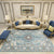 Nostalgia Chamber Area Rug Multi Colored Jacquard Carpet Synthetics Pet Friendly Anti-Slip Backing Machine Washable Rug Light Blue Clearhalo 'Area Rug' 'Rugs' 'Shabby Chic' Rug' 2184825