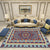 Nostalgia Chamber Area Rug Multi Colored Jacquard Carpet Synthetics Pet Friendly Anti-Slip Backing Machine Washable Rug Blue-Purple Clearhalo 'Area Rug' 'Rugs' 'Shabby Chic' Rug' 2184828
