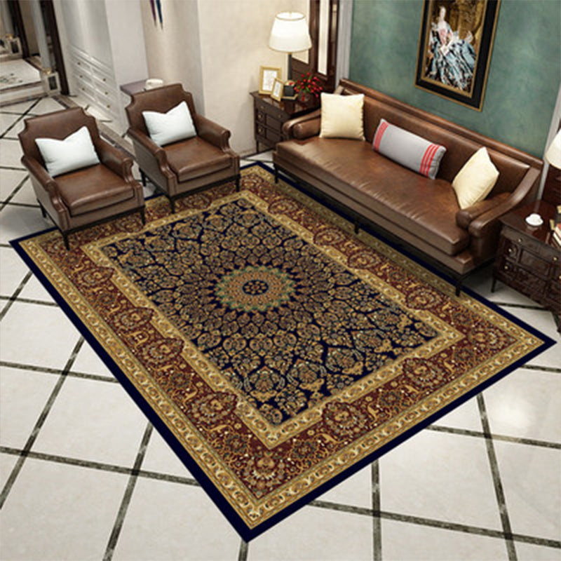 Grandeur Multicolor Victorian Rug Polyester Floral Printed Rug Pet Friendly Washable Anti-Slip Rug for Living Room Clearhalo 'Area Rug' 'Rugs' 'Shabby Chic' Rug' 2184889
