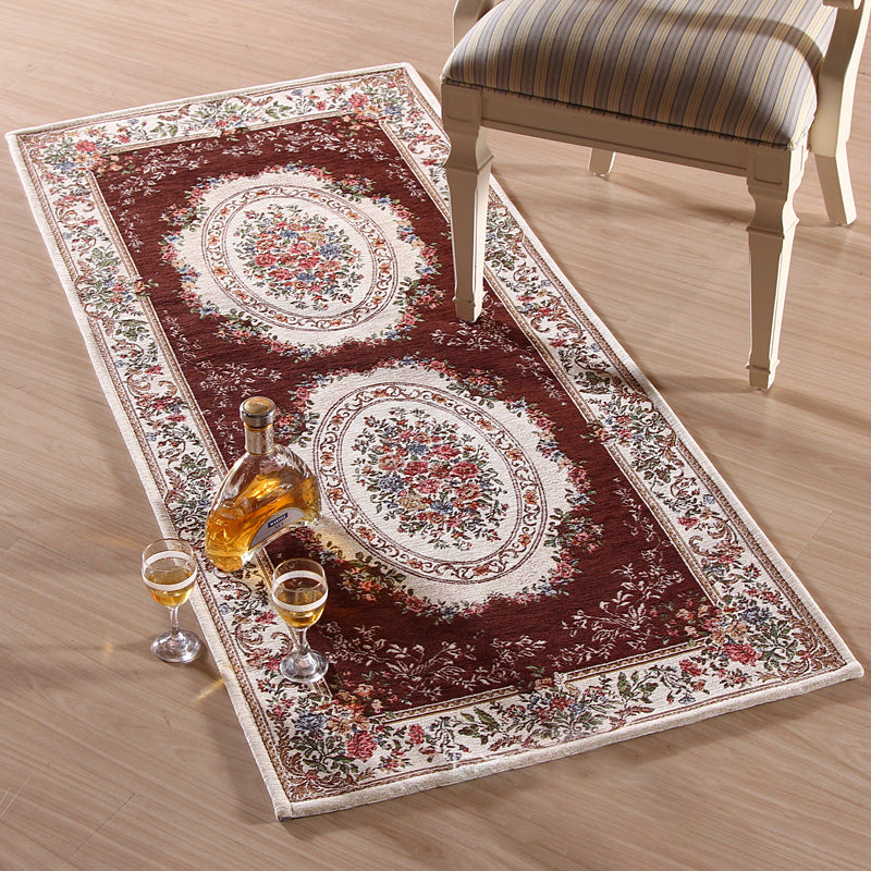 Empire Peony Rug Multi-Colored Traditional Carpet Synthetics Pet Friendly Anti-Slip Stain Resistant Runner Rug for Home Clearhalo 'Area Rug' 'Rugs' 'Shabby Chic' Rug' 2184896