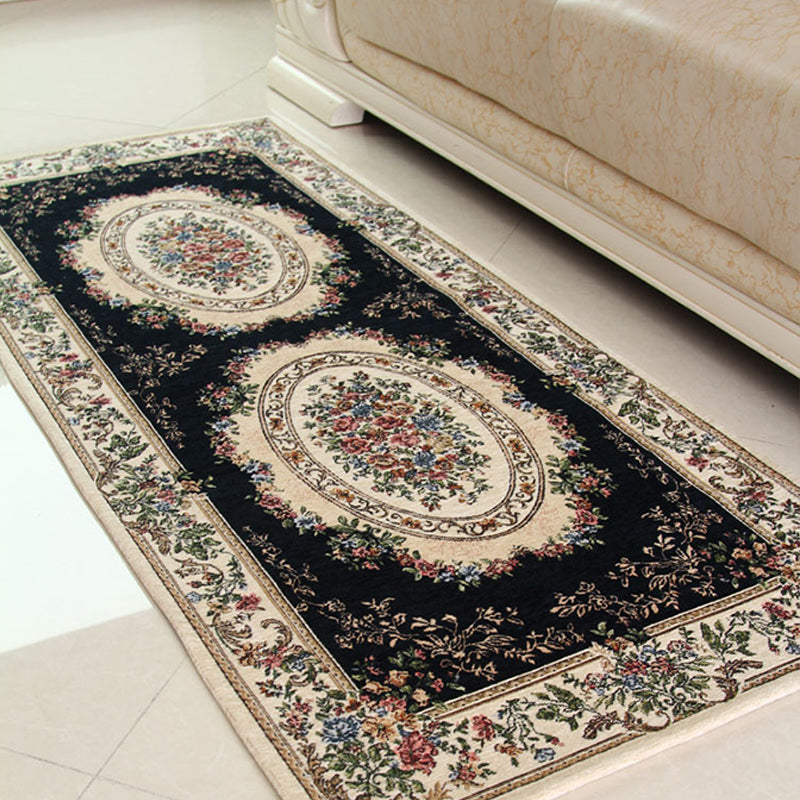 Empire Peony Rug Multi-Colored Traditional Carpet Synthetics Pet Friendly Anti-Slip Stain Resistant Runner Rug for Home Clearhalo 'Area Rug' 'Rugs' 'Shabby Chic' Rug' 2184898