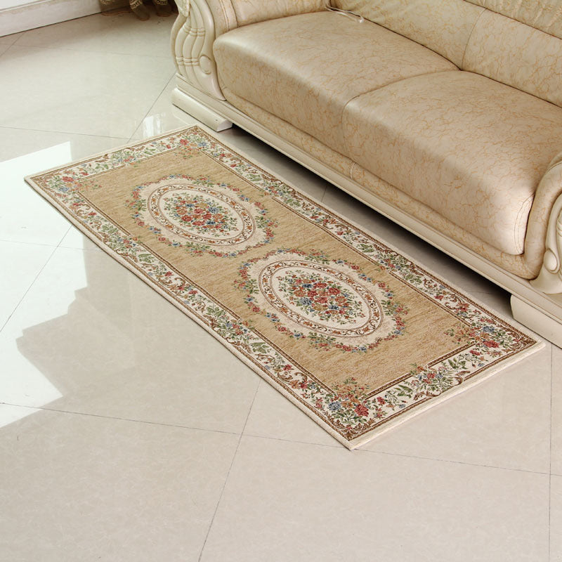 Empire Peony Rug Multi-Colored Traditional Carpet Synthetics Pet Friendly Anti-Slip Stain Resistant Runner Rug for Home Clearhalo 'Area Rug' 'Rugs' 'Shabby Chic' Rug' 2184902