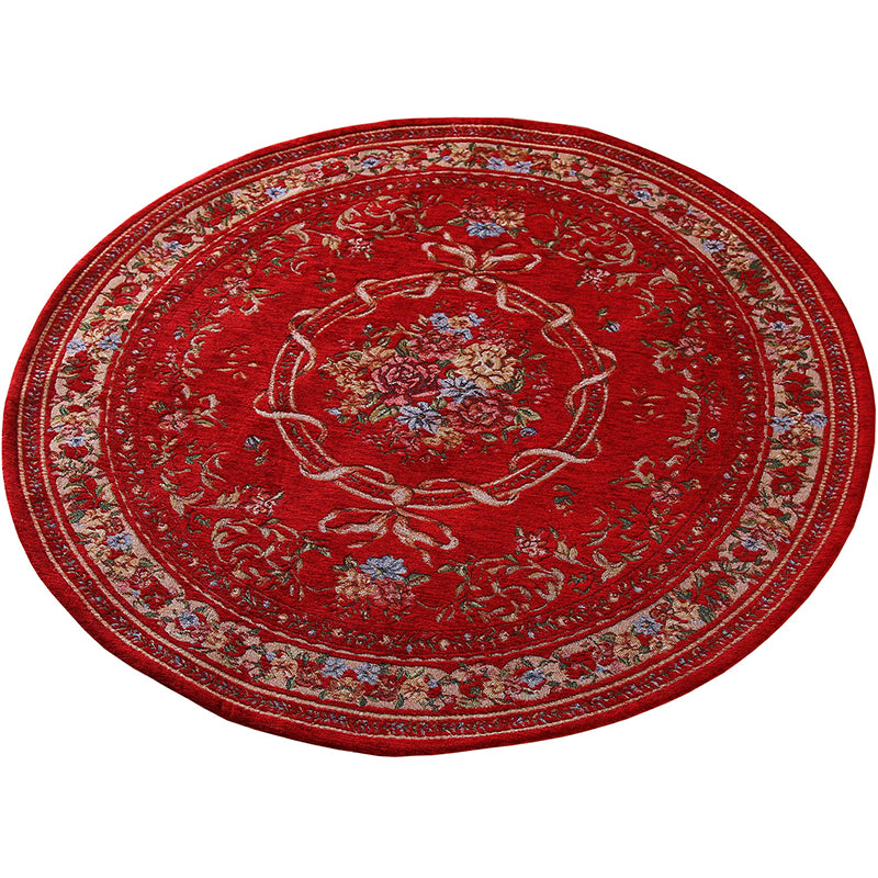 Olden Multi Color Victoria Rug Polypropylene Floral Rug Anti-Slip Backing Stain Resistant Pet Friendly Carpet for Bedroom Clearhalo 'Area Rug' 'Rugs' 'Shabby Chic' Rug' 2184911