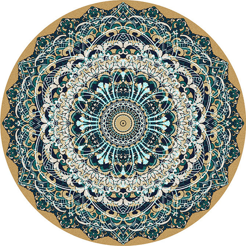 Multi-Colored Bedroom Area Rug Moroccan Mandala Print Rug Synthetics Non-Slip Backing Washable Stain Resistant Rug Clearhalo 'Area Rug' 'Moroccan' 'Rugs' Rug' 2184975