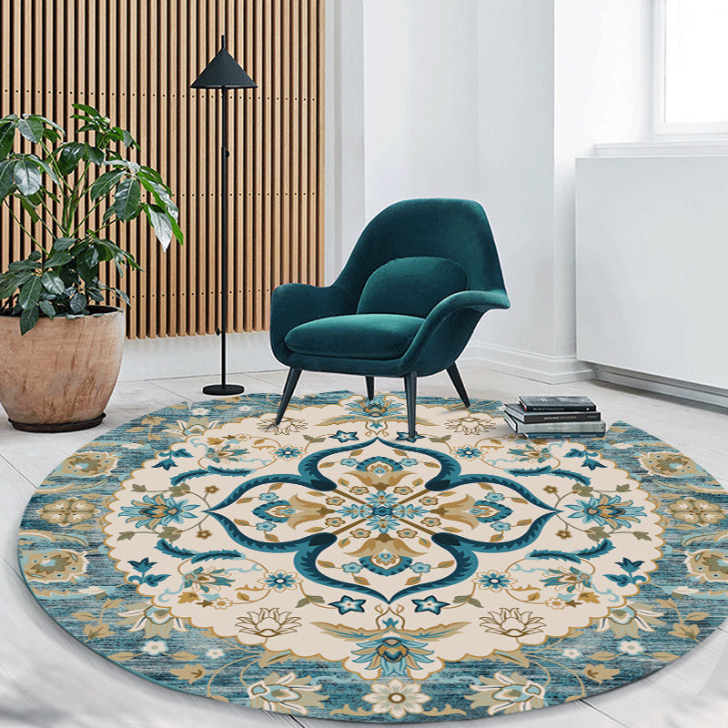 Decorative Casual Rug Multi Colored Patterned Carpet Machine Washable Non-Slip Backing Stain Resistant Rug for Bedroom Green Clearhalo 'Area Rug' 'Casual' 'Rugs' Rug' 2184978