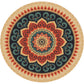 Persian Mandala Patterned Rug Multi-Color Polypropylene Rug Stain Resistant Machine Washable Non-Slip Rug for Home Decor Red Clearhalo 'Area Rug' 'Moroccan' 'Rugs' Rug' 2185022