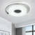 Round/Square Bedroom Flush Ceiling Light Simple 16"/19.5" Wide Acrylic Shaded Black and White Flush Light Fixture in White Light Black-White 16" Round Clearhalo 'Ceiling Lights' 'Close To Ceiling Lights' 'Close to ceiling' 'Flush mount' Lighting' 218502