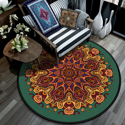 Multi Color Bedroom Rug Moroccan Floral Area Rug Synthetics Stain Resistant Washable Non-Slip Rug Dark Green Clearhalo 'Area Rug' 'Moroccan' 'Rugs' Rug' 2185053