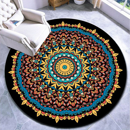 Fancy Multicolor Paisley Print Rug Polypropylene Moroccan Rug Machine Washable Anti-Slip Stain Resistant Rug for Lounge Yellow-Red Clearhalo 'Area Rug' 'Moroccan' 'Rugs' Rug' 2185058