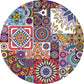 Multicolor Mandala Rug Synthetics Moroccan Rug Non-Slip Pet Friendly Washable Rug for Sitting Room Sky Blue Clearhalo 'Area Rug' 'Moroccan' 'Rugs' Rug' 2185132