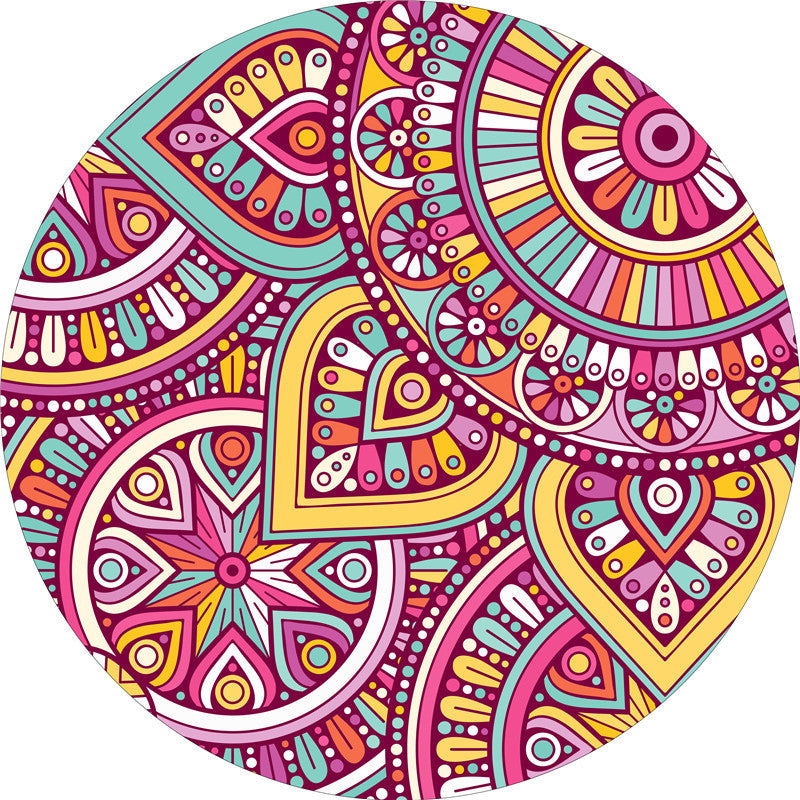 Multicolor Mandala Rug Synthetics Moroccan Rug Non-Slip Pet Friendly Washable Rug for Sitting Room Purple Clearhalo 'Area Rug' 'Moroccan' 'Rugs' Rug' 2185137