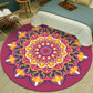 Exotic Multicolor Mandala Area Rug Polypropylene Moroccan Rug Pet Friendly Machine Washable Anti-Slip Backing Rug for Bedroom Purple Clearhalo 'Area Rug' 'Moroccan' 'Rugs' Rug' 2185145