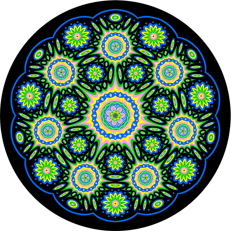 Pretty Mandala Patterned Rug Multi Color Moroccan Area Rug Polyester Pet Friendly Stain Resistant Anti-Slip Backing Rug for Tearoom Clearhalo 'Area Rug' 'Moroccan' 'Rugs' Rug' 2185148