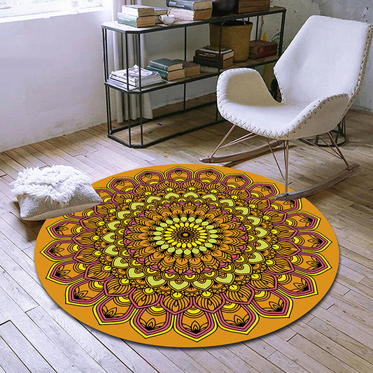 Exclusive Moroccan Rug Multi Colored Tribal Floral Rug Pet Friendly Machine Washable Non-Slip Rug for Room Ginger Clearhalo 'Area Rug' 'Moroccan' 'Rugs' Rug' 2185162