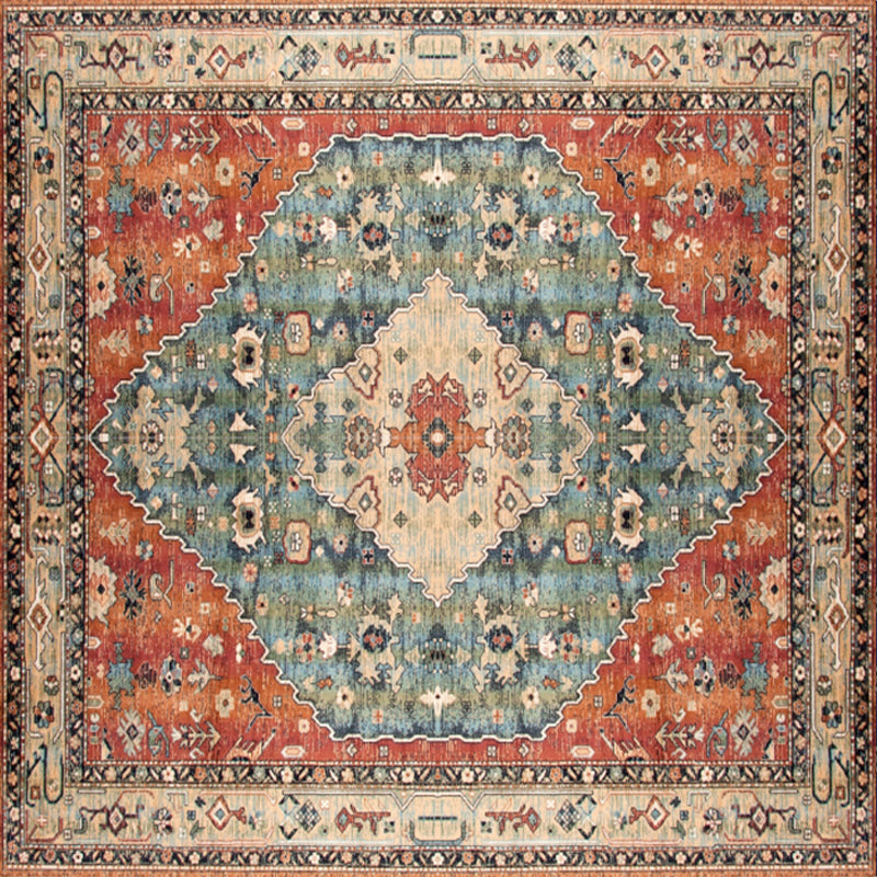 Shabby Chic Floral Area Rug Multi-Color Persian Carpet Polypropylene Anti-Slip Backing Washable Pet Friendly Rug for Foyer Beige Clearhalo 'Area Rug' 'Moroccan' 'Rugs' Rug' 2185185