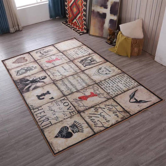 Multi Colored Living Room Rug Moroccan Patchwork Print Rug Synthetics Non-Slip Backing Pet Friendly Stain Resistant Rug Clearhalo 'Area Rug' 'Moroccan' 'Rugs' Rug' 2185204