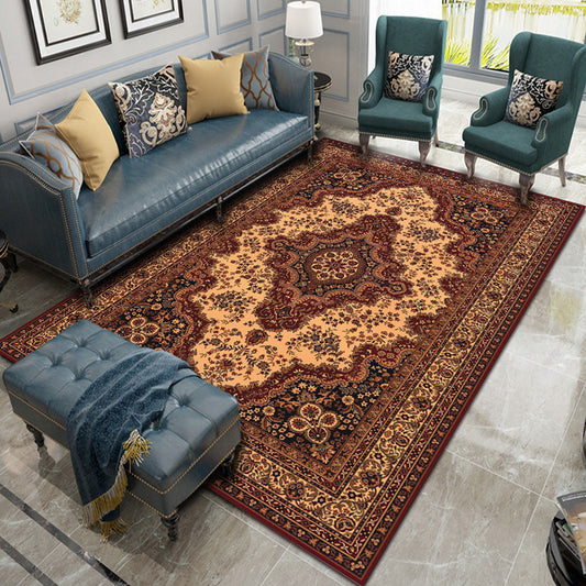 Multi-Color Floral Print Rug Polyester Moroccan Area Carpet Non-Slip Backing Machine Washable Pet Friendly Rug for Sitting Room Coffee Clearhalo 'Area Rug' 'Moroccan' 'Rugs' Rug' 2185282