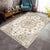 Whitewash Jacquard Print Rug Multicolor Persian Carpet Synthetics Anti-Slip Washable Stain Resistant Rug for Tearoom White Clearhalo 'Area Rug' 'Moroccan' 'Rugs' Rug' 2185330