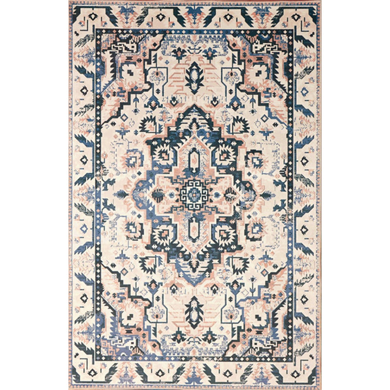 Whitewash Jacquard Print Rug Multicolor Persian Carpet Synthetics Anti-Slip Washable Stain Resistant Rug for Tearoom Pink Clearhalo 'Area Rug' 'Moroccan' 'Rugs' Rug' 2185334