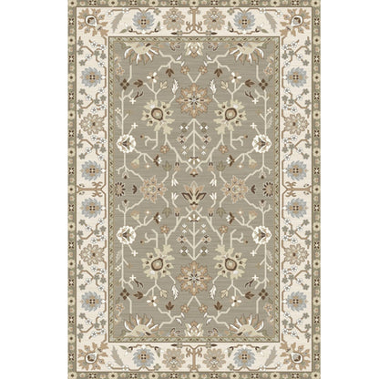 Whitewash Jacquard Print Rug Multicolor Persian Carpet Synthetics Anti-Slip Washable Stain Resistant Rug for Tearoom Dark Khaki Clearhalo 'Area Rug' 'Moroccan' 'Rugs' Rug' 2185336