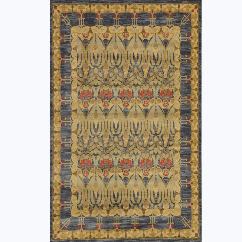 Whitewash Jacquard Print Rug Multicolor Persian Carpet Synthetics Anti-Slip Washable Stain Resistant Rug for Tearoom Light Yellow Clearhalo 'Area Rug' 'Moroccan' 'Rugs' Rug' 2185339