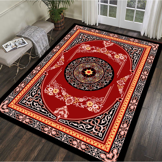 Traditional Multi Color Moroccan Rug Polypropylene Flower Carpet Anti-Slip Backing Pet Friendly Stain Resistant Rug for Living Room Clearhalo 'Area Rug' 'Moroccan' 'Rugs' Rug' 2185342