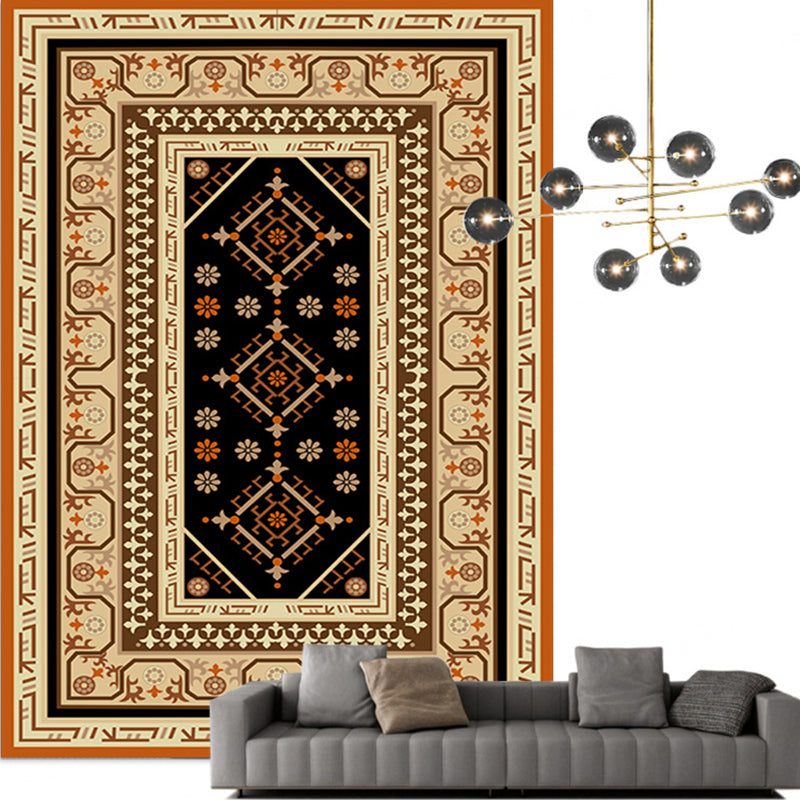 Traditional Multi Color Moroccan Rug Polypropylene Flower Carpet Anti-Slip Backing Pet Friendly Stain Resistant Rug for Living Room Clearhalo 'Area Rug' 'Moroccan' 'Rugs' Rug' 2185353