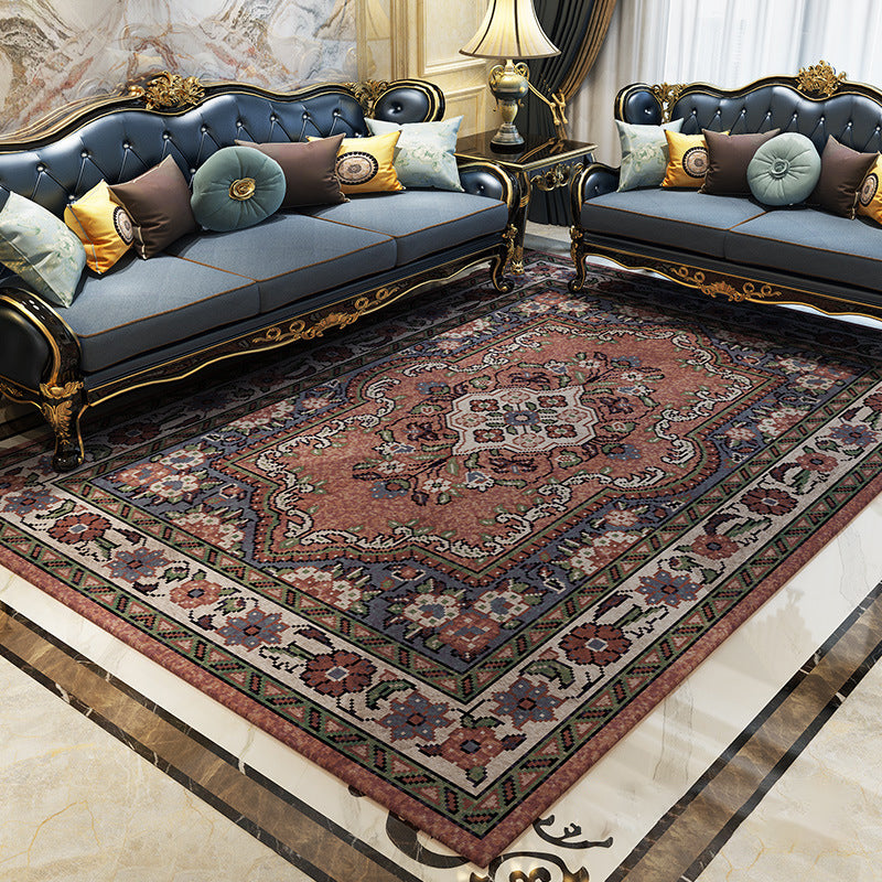 Magnificent Floral Printed Rug Multi-Color Moroccan Rug Polyester Washable Anti-Slip Backing Stain Resistant Rug for Guest Room Sky Blue Clearhalo 'Area Rug' 'Moroccan' 'Rugs' Rug' 2185380