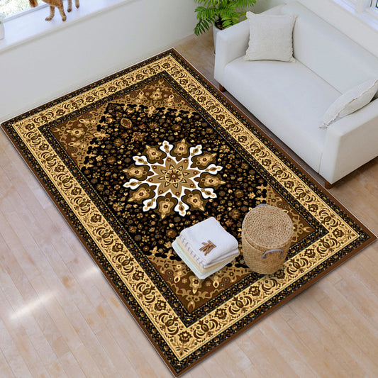 Moroccan Style Bedroom Rug Multi Color Flower Print Carpet Polyester Washable Pet Friendly Anti-Slip Backing Rug Clearhalo 'Area Rug' 'Moroccan' 'Rugs' Rug' 2185473
