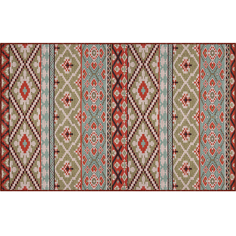 Empire Print Rug Multi Colored Moroccan Rug Polyester Anti-Slip Backing Machine Washable Pet Friendly Rug for Living Room Red Clearhalo 'Area Rug' 'Moroccan' 'Rugs' Rug' 2185494