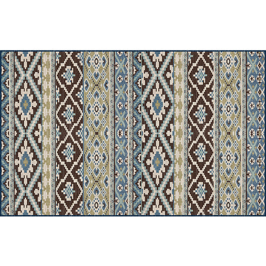 Empire Print Rug Multi Colored Moroccan Rug Polyester Anti-Slip Backing Machine Washable Pet Friendly Rug for Living Room Tan Clearhalo 'Area Rug' 'Moroccan' 'Rugs' Rug' 2185496