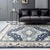 Nice Moroccan Rug Multi Colored Symmetric Print Carpet Non-Slip Machine Washable Pet Friendly Rug for Room Denim Blue Clearhalo 'Area Rug' 'Moroccan' 'Rugs' Rug' 2185547