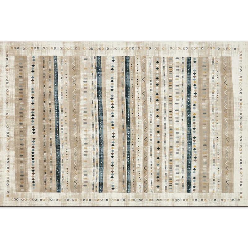 Nice Moroccan Rug Multi Colored Symmetric Print Carpet Non-Slip Machine Washable Pet Friendly Rug for Room Khaki Clearhalo 'Area Rug' 'Moroccan' 'Rugs' Rug' 2185549