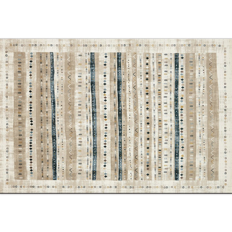 Nice Moroccan Rug Multi Colored Symmetric Print Carpet Non-Slip Machine Washable Pet Friendly Rug for Room Khaki Clearhalo 'Area Rug' 'Moroccan' 'Rugs' Rug' 2185549