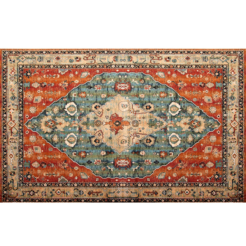 Nice Moroccan Rug Multi Colored Symmetric Print Carpet Non-Slip Machine Washable Pet Friendly Rug for Room Orange Red Clearhalo 'Area Rug' 'Moroccan' 'Rugs' Rug' 2185550