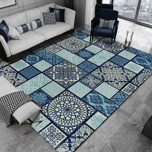 Multi-Color Living Room Rug Persian Floral Indoor Rug Synthetics Pet Friendly Non-Slip Backing Machine Washable Rug Pea Green Clearhalo 'Area Rug' 'Moroccan' 'Rugs' Rug' 2185554