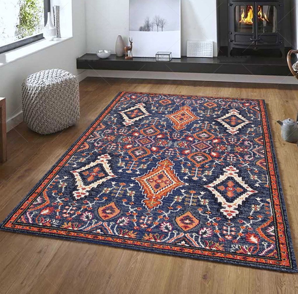 Multi-Color Living Room Rug Persian Floral Indoor Rug Synthetics Pet Friendly Non-Slip Backing Machine Washable Rug Clearhalo 'Area Rug' 'Moroccan' 'Rugs' Rug' 2185566