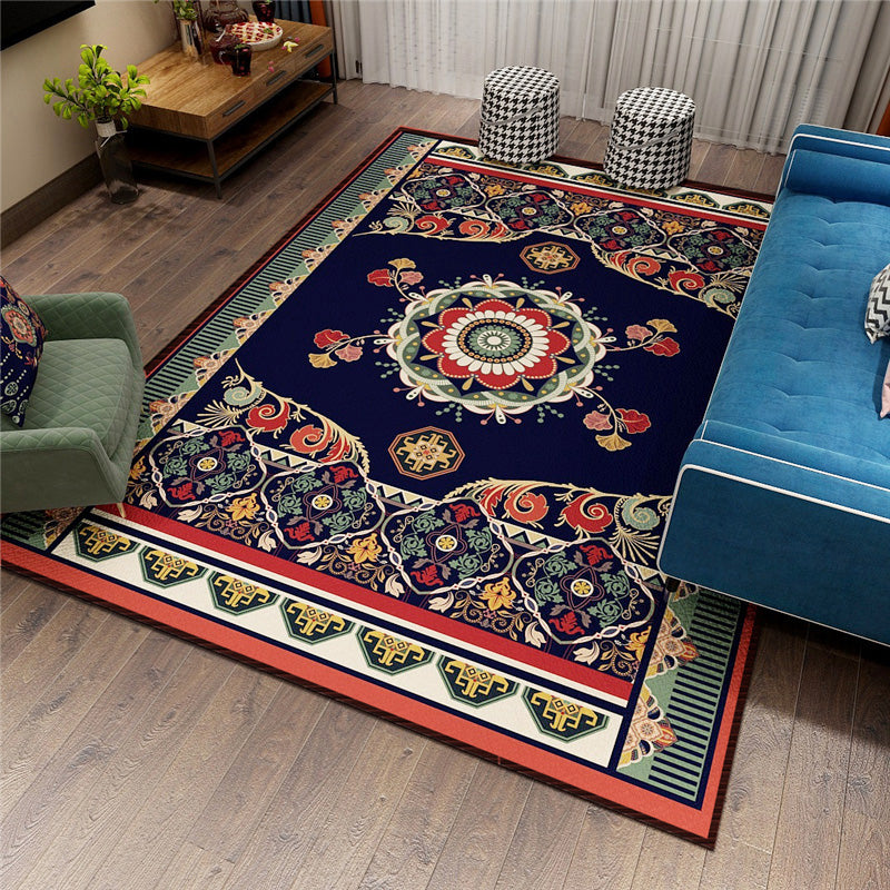 Classy Persian Rug Multi-Color Flower Area Rug Machine Washable Stain Resistant Non-Slip Indoor Rug for Home Green Clearhalo 'Area Rug' 'Moroccan' 'Rugs' Rug' 2185572