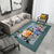 Oriental Blossom Area Rug Multi Colored Polyester Carpet Stain Resistant Non-Slip Machine Washable Rug for Living Room Aqua Clearhalo 'Area Rug' 'Moroccan' 'Rugs' Rug' 2185579