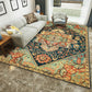 Vintage Multi-Color Flower Rug Polypropylene Moroccan Indoor Rug Pet Friendly Non-Slip Washable Carpet for Bedroom Blue Clearhalo 'Area Rug' 'Moroccan' 'Rugs' Rug' 2185599